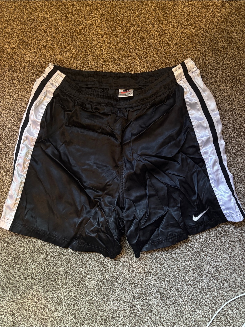 Nike Men’s Black Satin Athletic Shorts